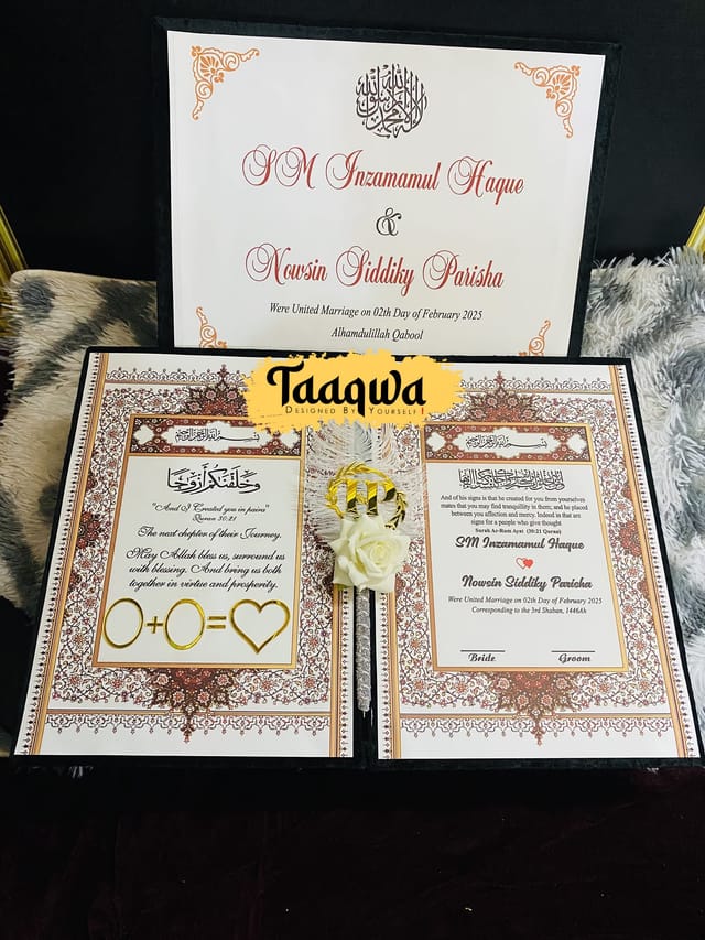 Premium Black Velvat Nikkah Book (With Customised Pen)_img_2