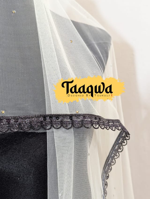 Premium White Semi Bridal Dupatta_img_1