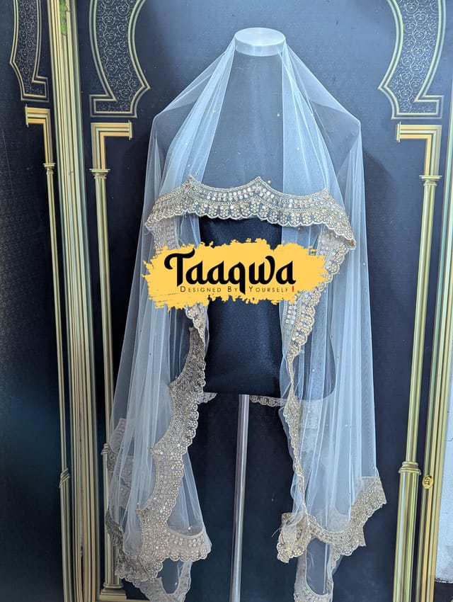 Semi Bridal Cutout Dupatta- SB-04_img_2