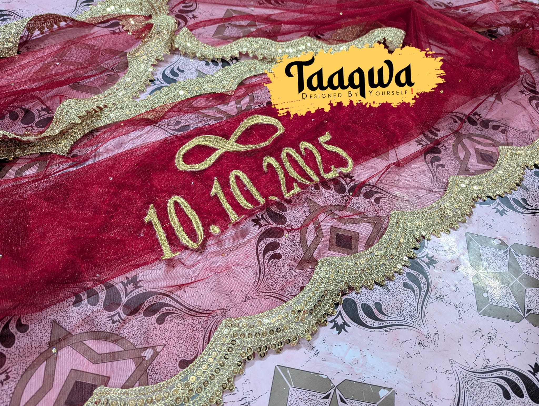 Cord Cut Customised Bridal Dupatta