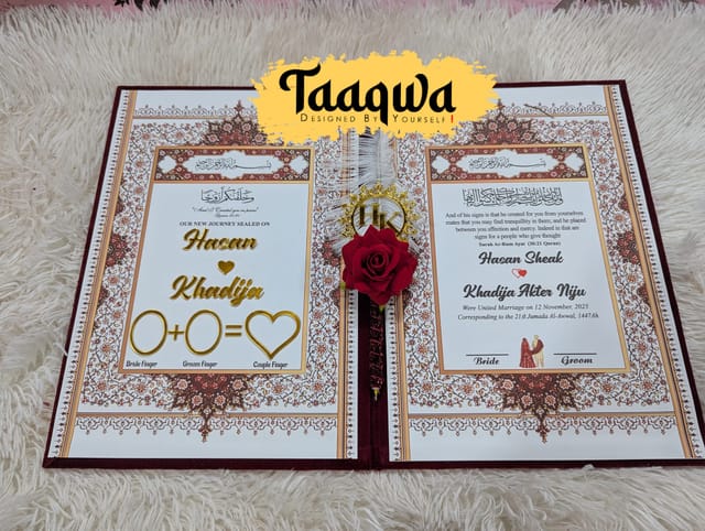 Meroon Nikkah Book With Pen_img_2